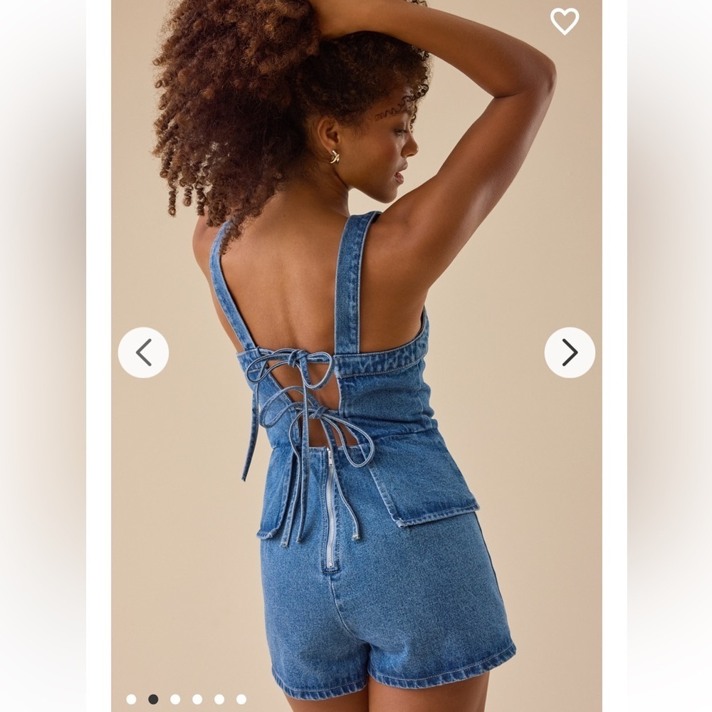 New with tags Altar’d State Remy Denim Romper - Picture 2 of 6